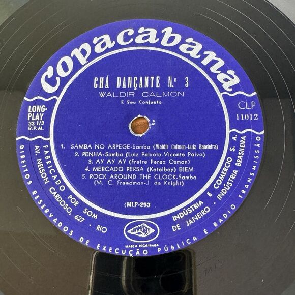 Waldir Calmon Cha Dancante No. 3 VG Record Lp Copacabana 1956 Brazil Latin Samba - Picture 4 of 6